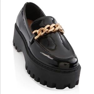 Chain 🖤 Detail Platform Loafers - Patent new